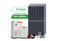 سیستم برق خورشیدی هیبریدی 80KW 100KW 60Hz صنعتی با Lifepo4 یا باتری لیتیوم
