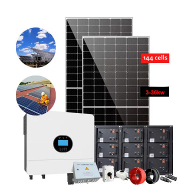 مجموعه کامل سیستم انرژی خورشیدی 5000 وات خانه سیستم خورشیدی ترکیبی 5KW سیستم انرژی خورشیدی غیر شبکه ای