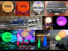 چراغ بالونی رویدادی LED سفید یا RGBW با توان 400 وات - 1.6 متر/5.2 فوت - قابل استفاده با سه پایه، داربست یا آویزان از سقف