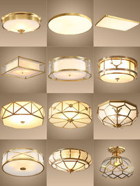 نورپردازی LED داخلی مس ، لامپ شیشه ای سقف ، اتاق خواب 10 ~ 50W کافه رستوران