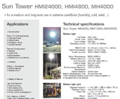 برج بالون روشنایی سه پایه روشنایی 2000 وات 4000 وات متال هالید 130 سانتی متر