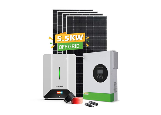 5.5kW سیستم ذخیره انرژی انرژی خورشیدی خارج از شبکه بسته کامل سیلیکون تک کریستال
