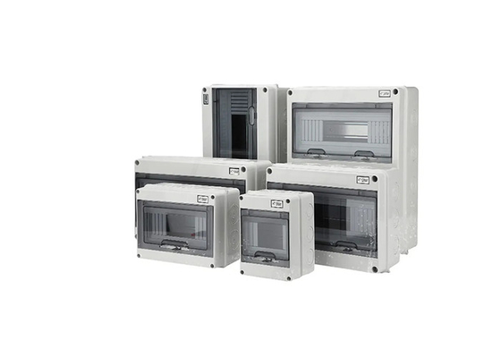 IP65 ضد آب PC جعبه اتصال الکتریکی پلاستیکی MCB Switch Panel Mounted Distribution Box