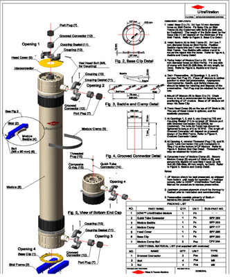 ماژول Ultrafiltration DuPont SFD-2860XP IntegraFlux uf فیلتر غشا جریان 204 m3/روز uf ماژول غشا
