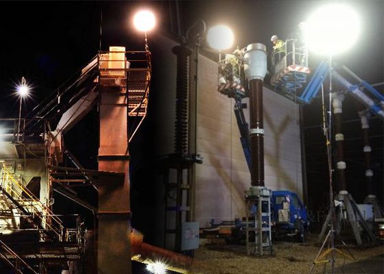 برج نور بالونی ایمنی LED 600 وات - روشنایی بدون خیرگی برای تعمیرات جاده سازی