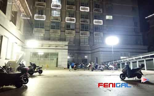 راه حل روشنایی صنعتی نجات با بالن های LED سه پایه 200 وات بدون تابش خیره کننده