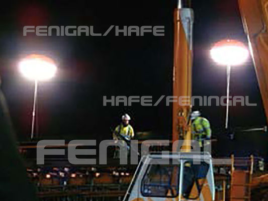 بالون روشنایی سه پایه LED400w برای روشنایی ایمنی در محل ساخت